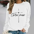 thumbnail image 5 of Women's Christmas Sweatshirts Graphic Hooded Sweatshirt Long Sleeve Crew Neck Pullover Xmas Holiday Tops, 5 of 5