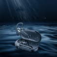 thumbnail image 4 of FEISHENTT Truck Driver Bluetooth Headset for Cell Phones Wireless Earbuds with Earhooks IPX7 Waterproof Dual Microphone Earpiece in Ear Hands Free Single Headphone Charging Case, 4 of 5