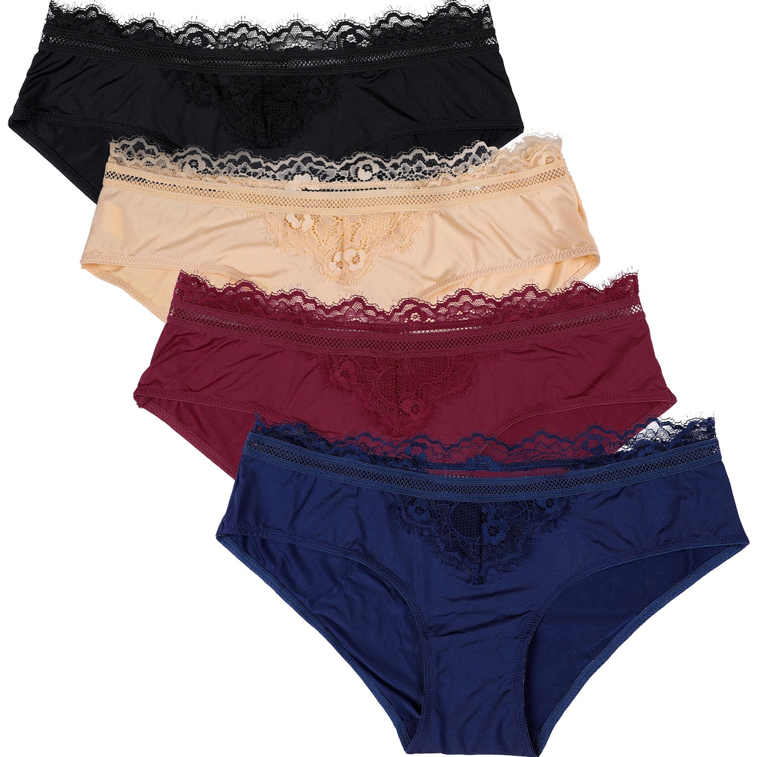 Details about   Lot 5 Women Hipster Bikini Panties Brief Floral Lace Cotton Underwear #C215 