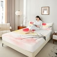 thumbnail image 4 of Castle Fairy Female Men Japanese Style Bed Sheets,Cherry Blossom King Sheets, 4 of 7