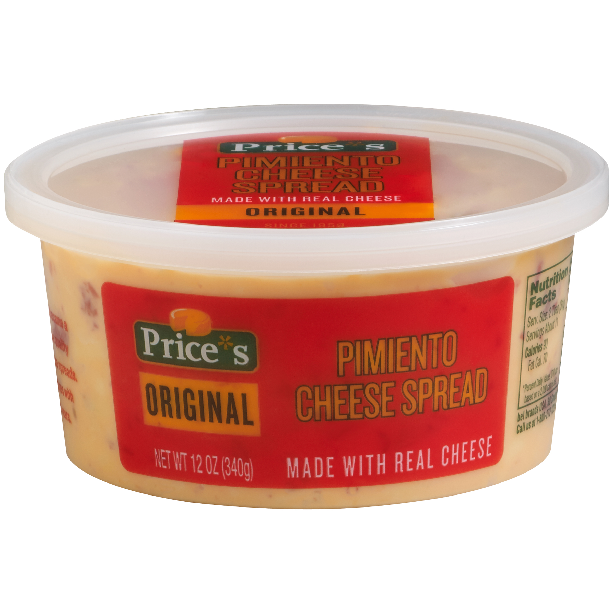 Price's Original Flavored Pimiento Cheese Spread, 12 oz., Tub, Refrigerated - image 4 of 6