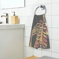 thumbnail image 3 of Yayeee 2 Pack Hand Towels for Bathroom 100% Cotton 16" x 28" Soft Absorbent Kitchen Towel, Colorful Skeleton with Cloud, 3 of 7
