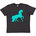 thumbnail image 3 of Inktastic Aqua Unicorn Youth T-Shirt, 3 of 5