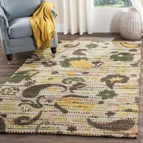 SAFAVIEH Cedar Brook Philander Floral Cotton Area Rug, Green/Multi, 5' x 8'