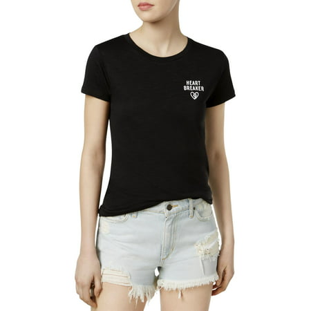 CHRLDR Womens Heartbreaker Burnout Graphic T-Shirt