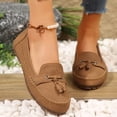 thumbnail image 3 of CHICVOMEY Comfort Penny Loafers for Women with Memory Foam Insole Business Casual Loafers Lightweight Work Dressy Loafers Slip On Flats with Arch Support, 3 of 9