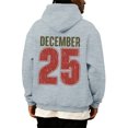thumbnail image 3 of Wutalume Men's Christmas Letter Hooded Sweatshirt, Casual Long Sleeve Pullover with Holiday Design, Soft Fabric for Comfortable and Stylish Festive Wear,Light Gray M, 3 of 4