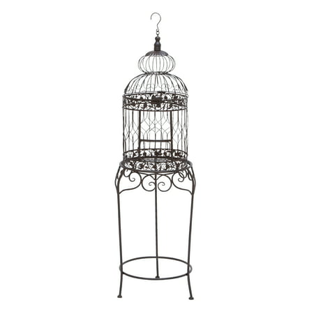 Victorian Style Bird Cage With Wrought Iron