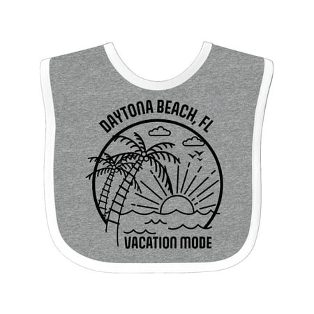 

Inktastic Summer Vacation Mode Daytona Beach Florida Gift Baby Boy or Baby Girl Bib