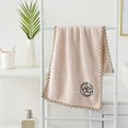 thumbnail image 3 of TACILIP 13.7x29.5in Coral Velvet Rose Embroidered Towel Valentine's Day Couple's Model Household Bath Towel Face Towel Hand Towel Thickened Water Absorption, Towels for Bathroom, 3 of 6