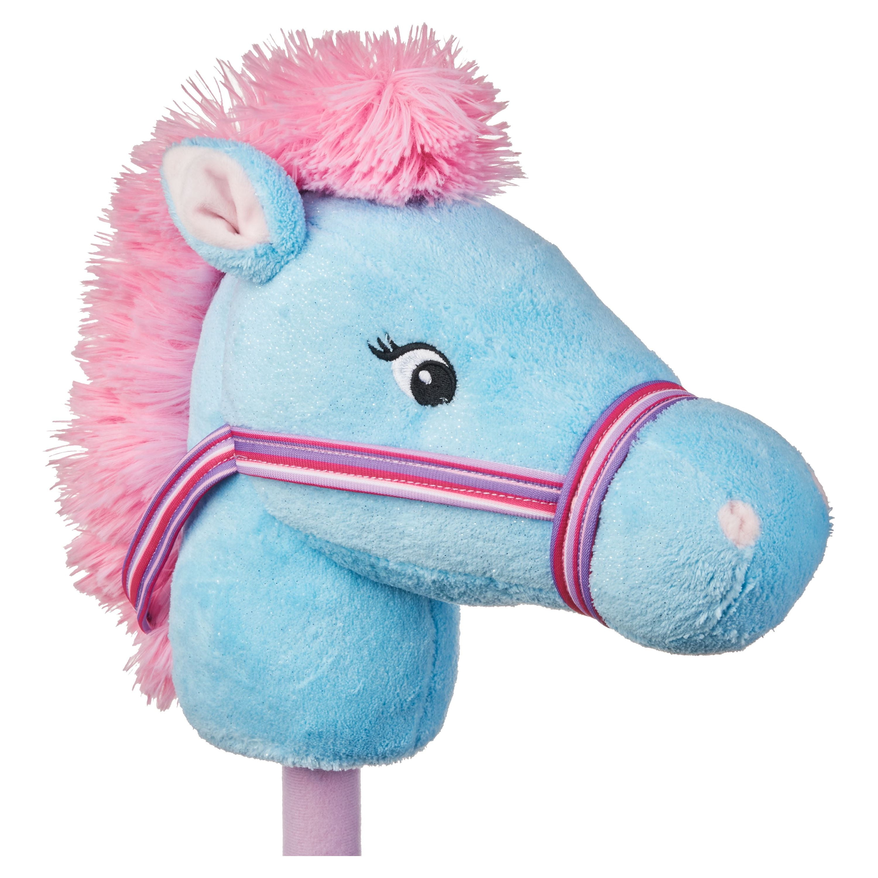 Spark Create Imagine Plush Riding Stick, Blue Unicorn