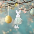 thumbnail image 3 of Easter Tutu Bunny Hanging Ornament, Soft Fabric Rabbit Pendant for Easter Tree, Window, Home & Car Decor, 3 of 6
