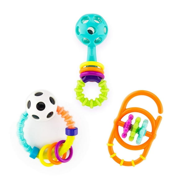 Set de regalo Sassy My First Newborn con 3 sonajeros suaves