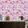 thumbnail image 5 of Peel and Stick Wallpaper Contact Paper Delicate Pink Purple Floral Soft Watercolor Design Self Adhesive and Removable 17.7in x 118in, 5 of 8