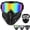 Colorful, variant on Detachable Full Face Goggle Mask with Anti-Fog High for Riding and Cutting,UV-Resistant, Dustproof, HD Anti-Fog Lenses,Personal Equipment