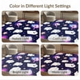 thumbnail image 7 of ODIKA 3'x5' Washable Throw Rug Stain Resistant, Low Profile, Non-Slip Ghost Guitar Halloween Kawaii Cartoon Glitter Stars Faces Motif for Entryway, Kitchen, Mudroom, 7 of 7