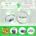 thumbnail image 4 of String Lights Chzk, 7 pies, verde, paquete de 24 baterías impermeables, 4 of 7