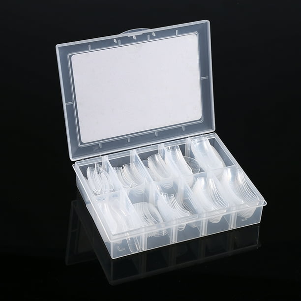 Puntas de extensión de uñas postizas, 120 piezas con forma de sistema dual, gel UV con forma de sistema dual, bricolaje, ultra sensible
