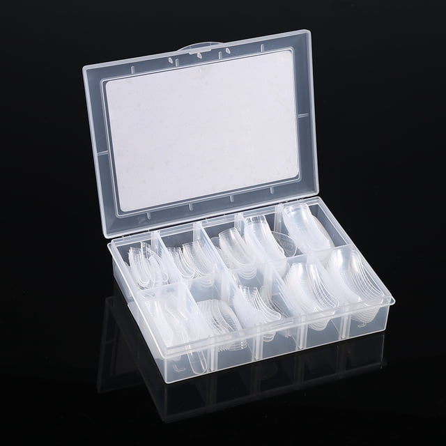 Puntas de extensión de uñas postizas, 120 piezas con forma de sistema dual, gel UV con forma de sistema dual, bricolaje, ultra sensible