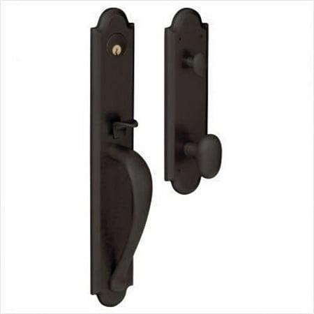 - Baldwin 6403102ENTR Oil Rubbed Bronze Images, Cody Cody Style Full Escutcheon Single Cylinder Handleset with Interior Oval Knob 6403.ENTR