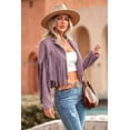 thumbnail image 6 of PRETTYGARDEN Women's Faux Suede Leather Jackets Tassel Motorcycle Cropped Coats Fashion Clothes, 6 of 10