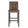 thumbnail image 5 of SAFAVIEH Nikita 30.5 in. H Modern Bar Stool with Ring, Brown, Set of 2, 5 of 11