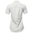 thumbnail image 3 of A2Y Women's Basic Durable Short Sleeve Button Down Business Office Formal Ladies Shirt White Oxford M, 3 of 6
