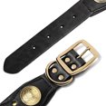 thumbnail image 4 of Pet Artist Retro 2 Inch Wide Luxury Genuine Leather Pet Dog Collars Heavy Duty for Medium Large Dogs, 4 of 6