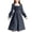 Navy#girls dress, variant on Girls Renaissance Dresses Summer Lace Up Long Puff Sleeve Square Neck Skorts Casual Flowy Fairy Retro Style Dress Red,9-10Years