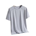 thumbnail image 1 of pstuiky camisetas de hombre, Camiseta deportiva informal de seda helada, transpirable, de manga corta y cuello redondo, de color liso para hombre camisas casuales para hombre xxxxl, 1 of 4