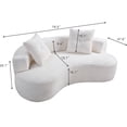 thumbnail image 2 of S-HOME 79.5 Inch 3 Seater Couch in Elegant Upholstered Fabric with 2 Comfortable Pillows for Living Room Decor, 2 of 6