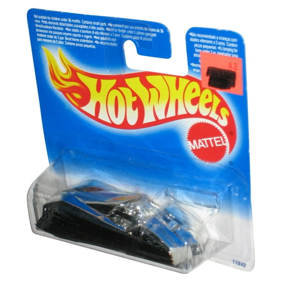 Hot Wheels Shadow Jet II (1995) Mattel Silver Toy Car - (Short Card)