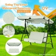 thumbnail image 2 of CHELIASD Porch Swing Canopy Swing Canopy, Replacement Swing Cover, Sun Shade Awning Cover, for Outdoor Garden Patio Porch Yard, 1× Swing top (142×120×18cm) + 1× Seat cover (150×150×10cm), 2 of 9