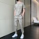 thumbnail image 3 of Conjuntos de camiseta y pantalones para hombre, trajes deportivos para correr, chándal básico barato, estampado liso, parte superior 5xl, ajuste regular, gráfico, S XL, ropa para hombre, 3 of 5