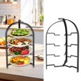 thumbnail image 6 of Fiocias PIZZA BANNY RACK Service Stand Food Preparation Storage Shelf for Kitchen Events 4 Layer, 6 of 9