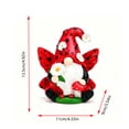 thumbnail image 3 of Kmonabie Resin Garden Gnome Ornament Set, 3 Miniature Fairy Gnome Statues with Insect Floral Details, Small Tabletop Planter Decor for Indoor Outdoor Fairy Garden Scene, Red, 3 of 7