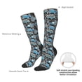 thumbnail image 6 of Fotbe Blue Excavator print Women's Men's Novelty Crew Socks Cotton Socks Knee High Socks for Walking,Running,Nurses,Pregnancy, 6 of 8