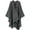 Grey, variant on Women Shawl Wrap Cardigan Poncho Cape Open Front Button Sweater Coat Wool Warm Long Blanket