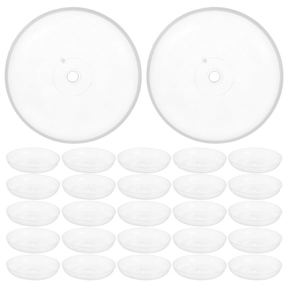BERTDOMD 25pcs Reusable Candle Drip Protectors Plastic Candle Drip Catcher Holder Plastic Bobeches Wax Catchers for Taper Candles Candlestick Holders