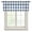 Blue, variant on Pink Plaid Sheer Curtains Valances for Windows Spring Summer Farmhouse Buffalo Checkered Chiffon Kitchen Valances for Cafe, Voile Window Treatments Curtains for Living Room Bedroom, 54"x18"