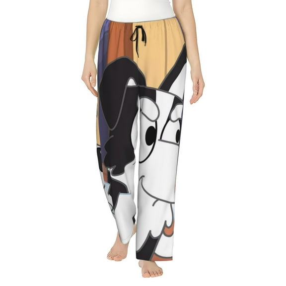 Silaia Bluey Print Pajama Pants for Women,Women’s Pajama Bottoms,Sleep & Lounge Pants with Pockets and Elastic Waist-Small