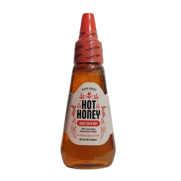 Global Brands Hot Honey Sweet With Heat 100% Pure Honey Infused With Chilies