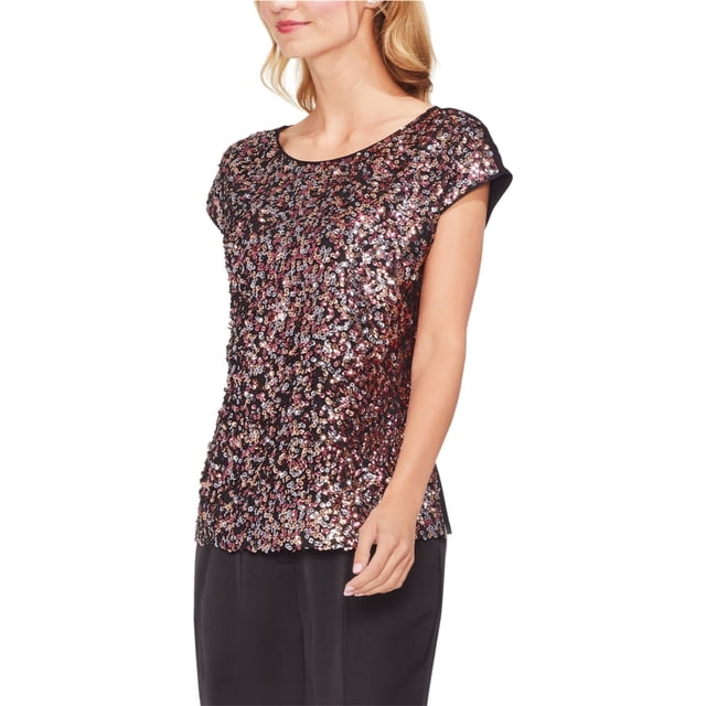 Blusa sin mangas Vince Camuto con lentejuelas para mujer multicolor extra pequeña