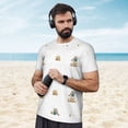 thumbnail image 4 of Wukai Rabbit Blowing Dandelions Print Men's Short-Sleeved Mesh T-Shirt,Quick-Dry Short Sleeve Workout T-Shirt-6X-Large, 4 of 8