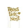 Bless This Nest Cake Topper Prime Glitter Cardstock Set of 4pcs