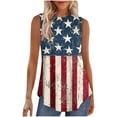 thumbnail image 3 of NSLGXD Womens Independence Day Tank Tops Summer Patriotic Red White and Blue Print Tees Cute Sleeveless T Shirts Cami Comfy Round Neck Tanks S-2XL, 3 of 7