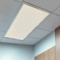thumbnail image 2 of 3 Pack Cream Fluorescent Light Covers for Ceiling Lights Solid Color Magnetic Ceiling Light Covers Overhead Light Filters for Office Classroom Home, 2 of 9