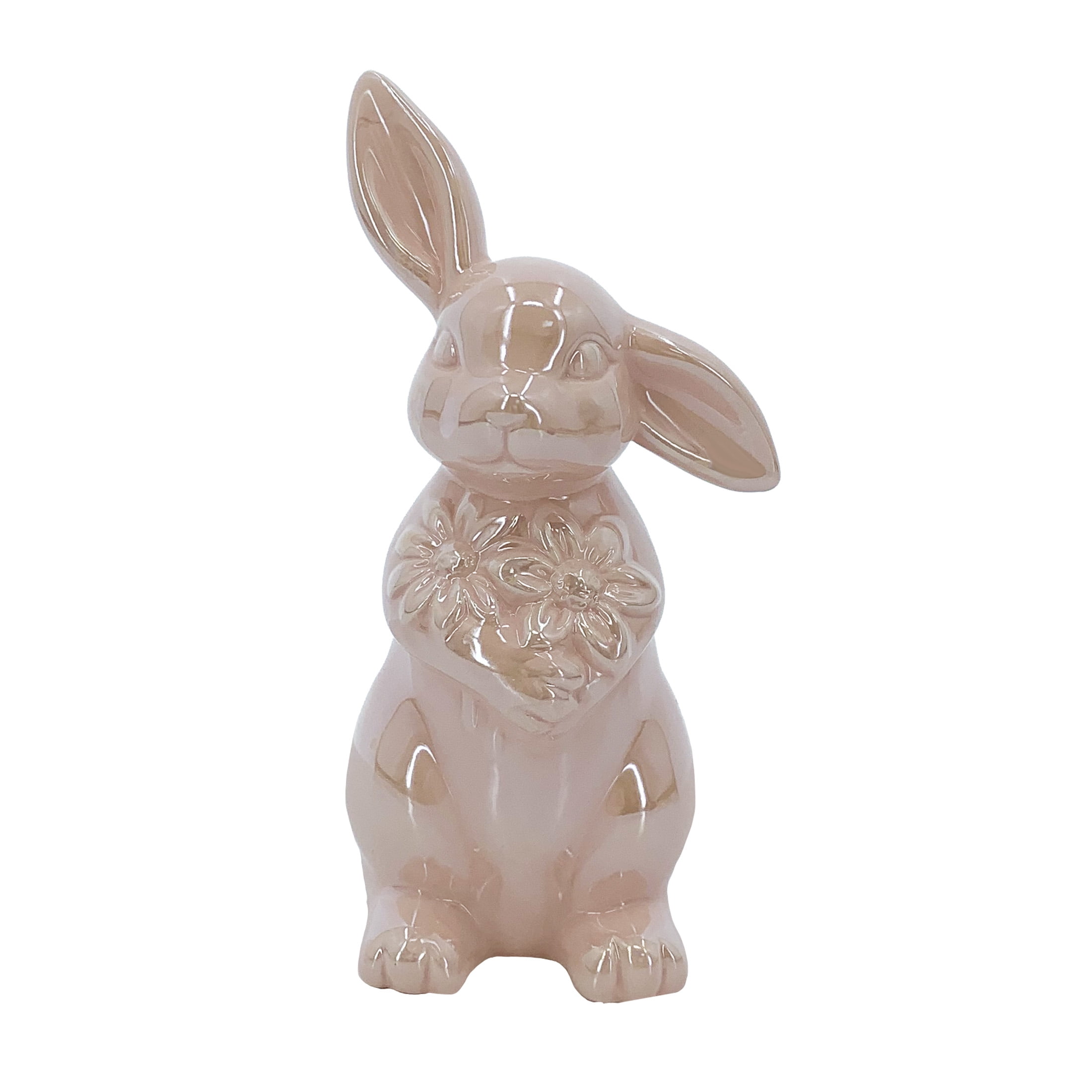 Way to Celebrate Easter Dolomite Pink Finish 5.5" Bunny Decoration Assortment