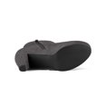 thumbnail image 3 of BLISSFUL STEP Women's Side Zip Low Platform Block Heel Ankle Booties Gray 6.5, 3 of 8