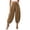 Khaki, variant on Womens High Waisted Wide Leg Balloon Pants Pleated Design Elastic Waist Barrel Trousers Flowy Casual Vacation Beach Pants Army Green